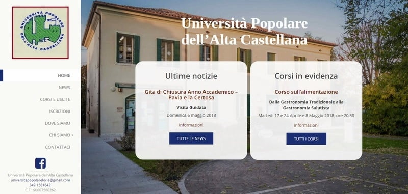 Sito dell'Università Popolare dell'Alta Castellana universita popolare loria nuevo
